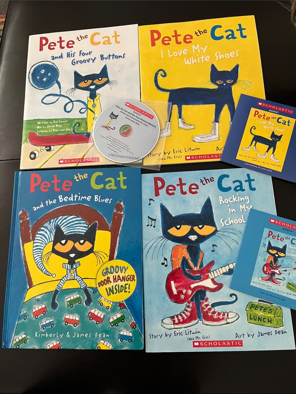 Scholastic Pete the Cat Collection - Blue, Yellow, Red Covers